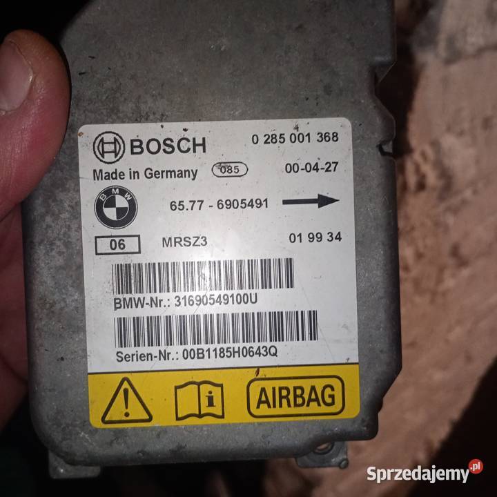 Stan Używany BMW E46 SENSOR MODUŁ AIRBAG 0 285 Wrocław