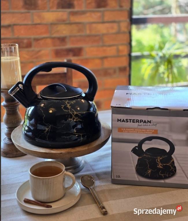 Czajnik marmurkowy czarny