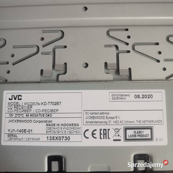 Radioodtwarzacz samochodowy JVC KDT702BT lubuskie Gubin