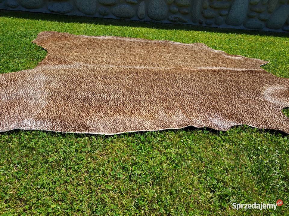 Dywan Naturalny Wzór Lampart Cętki Skóra Bydlęca Szaflary