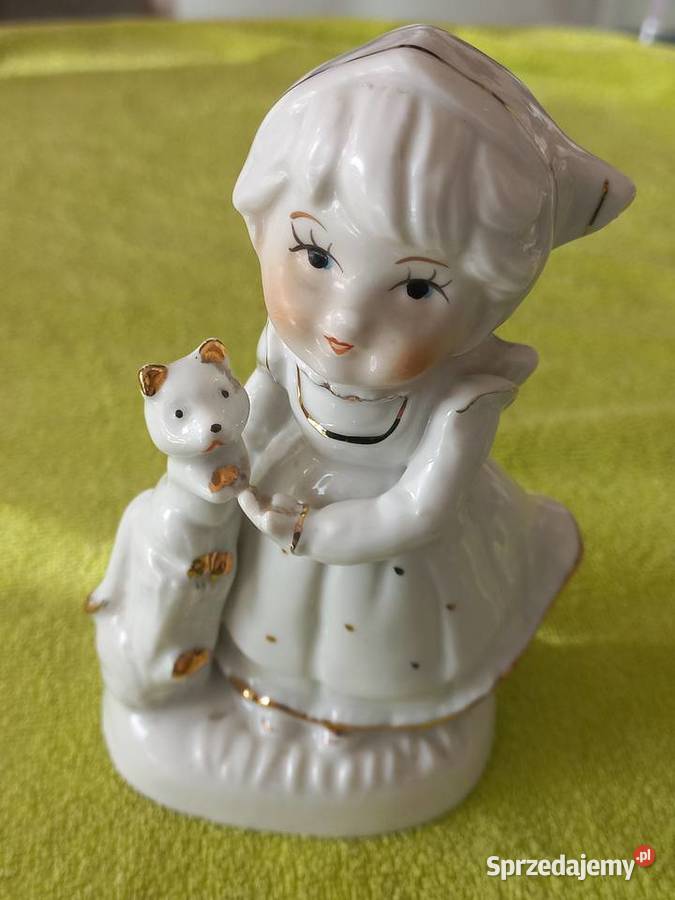 Figurka porcelanowa Dziewczynka z pieskiem Figurki Toruń