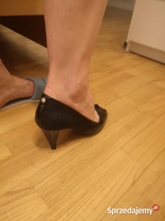 GF FERRE Gianfranco Ferre czarne buty włoskie na