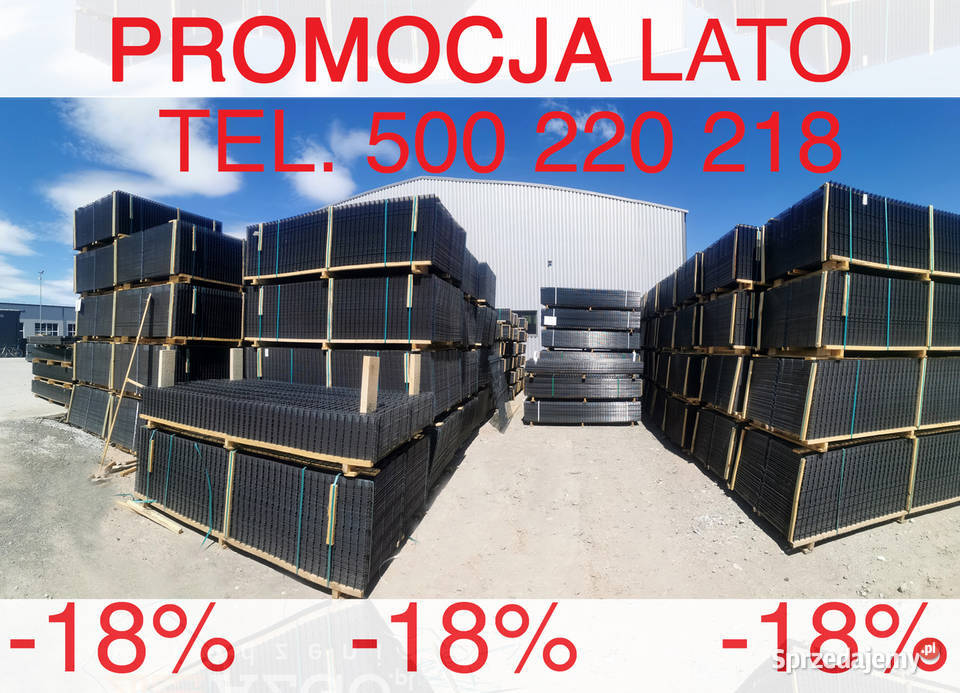 Ogrodzenie panelowe Panele ogrodzeniowe siatka Czarna Białostocka