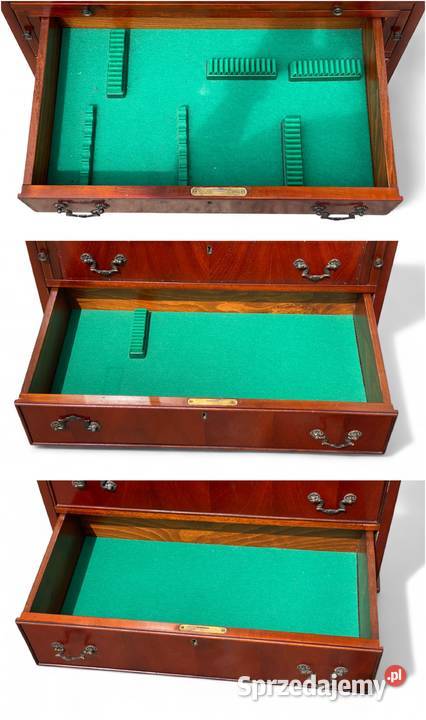 Angielska mahoniowa biblioteczka z pomocnikiem i Gryfice sprzedam