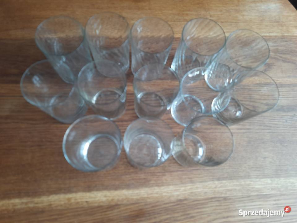 13 szklanek całość PRL Morąg