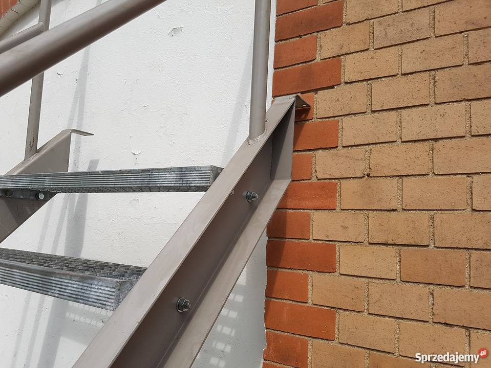 Schody metalowe 10 stopni z poręczą 90x220 metal Dzierżoniów