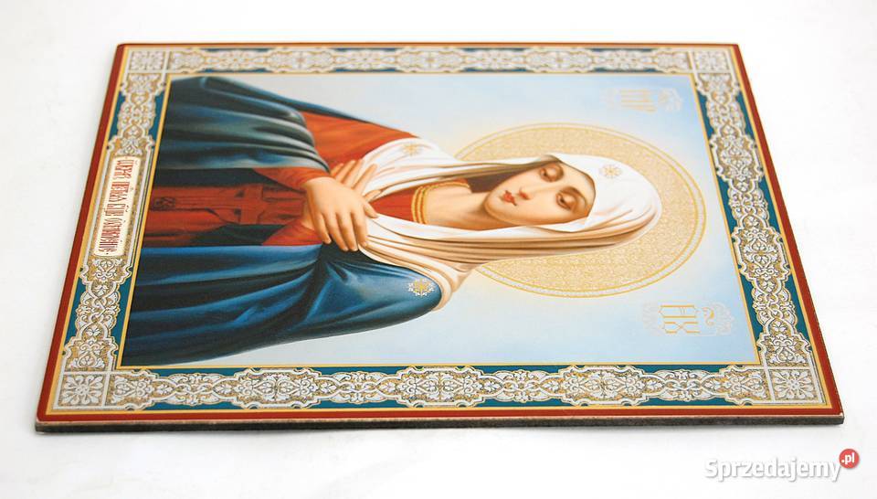 Matka Boża Maryja ikona prawosławna rosyjska wielokolorowy Lublin sprzedam