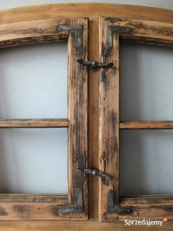 Stare okna drewniane około 1890 piękne z ramą Bielawa