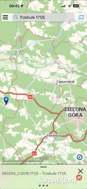 Działka z pięknym drzewostanem 16300m2 Trzebule