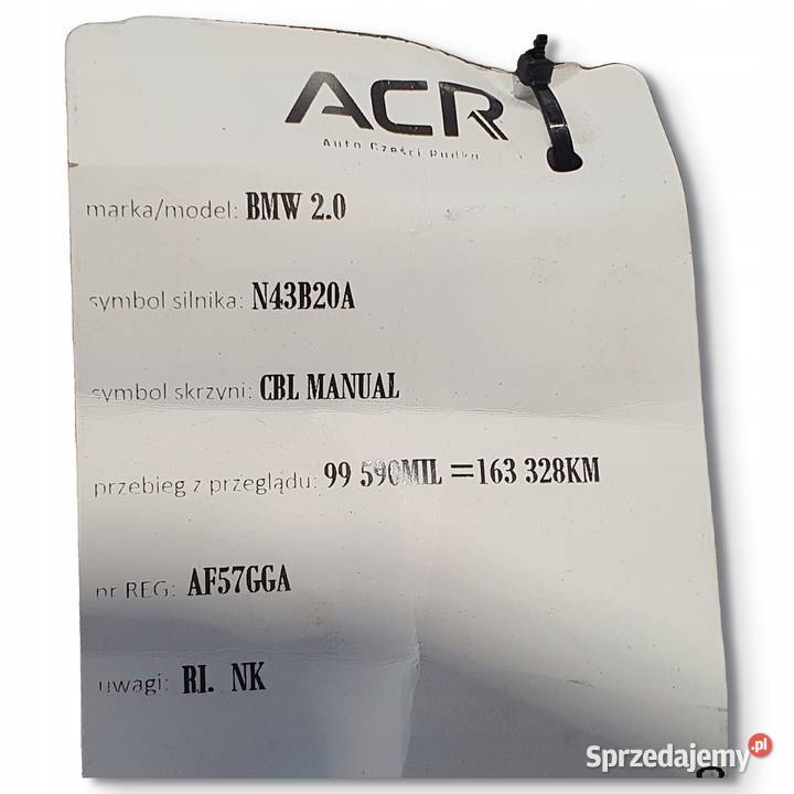 ALTERNATOR BMW E87 E90 20 i bosch N43B20A Chełm