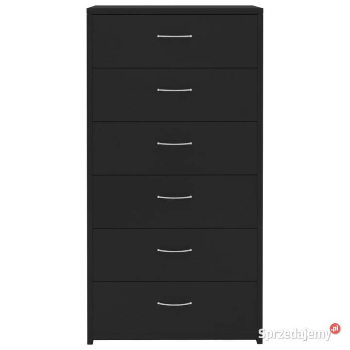vidaXL Komoda z 6 szufladami czarnaSKU800667 mazowieckie Warszawa