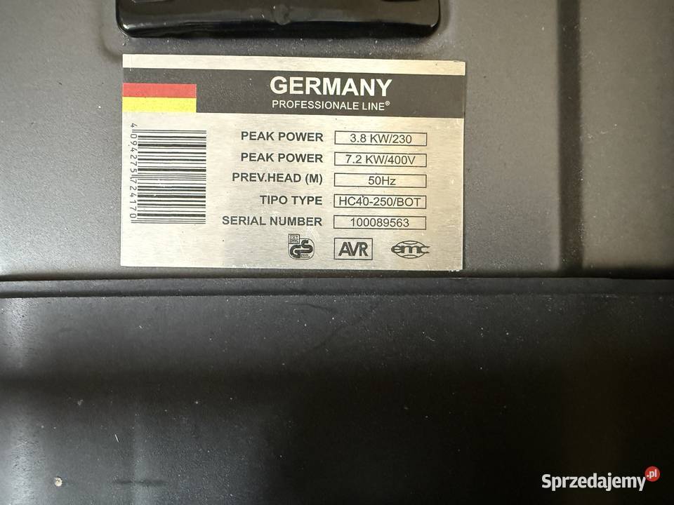 Agregat KraftGen Txc 740 72 KW 380V 230V 12V Szubin