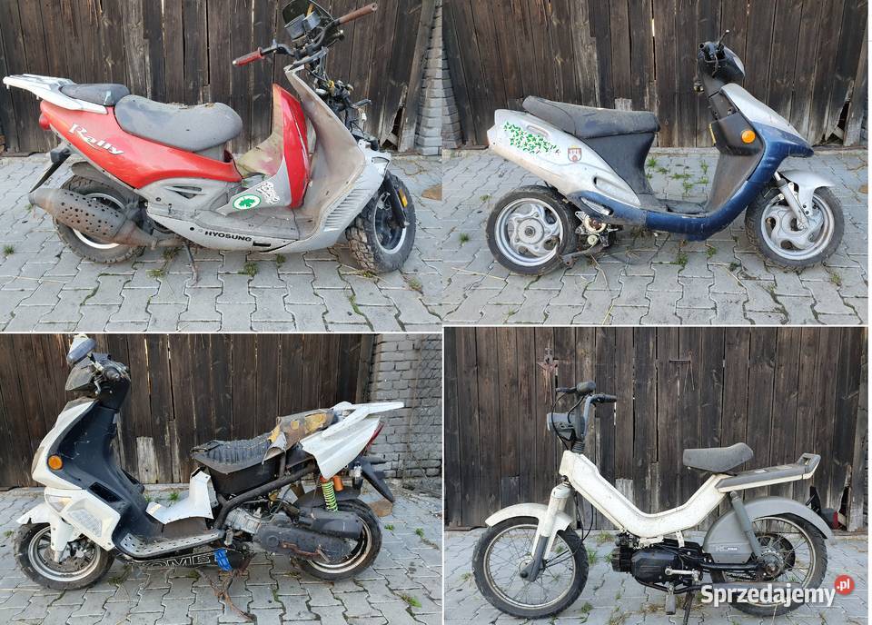 włoski motorower skutery 4,5 sztuki na części uszkodzone