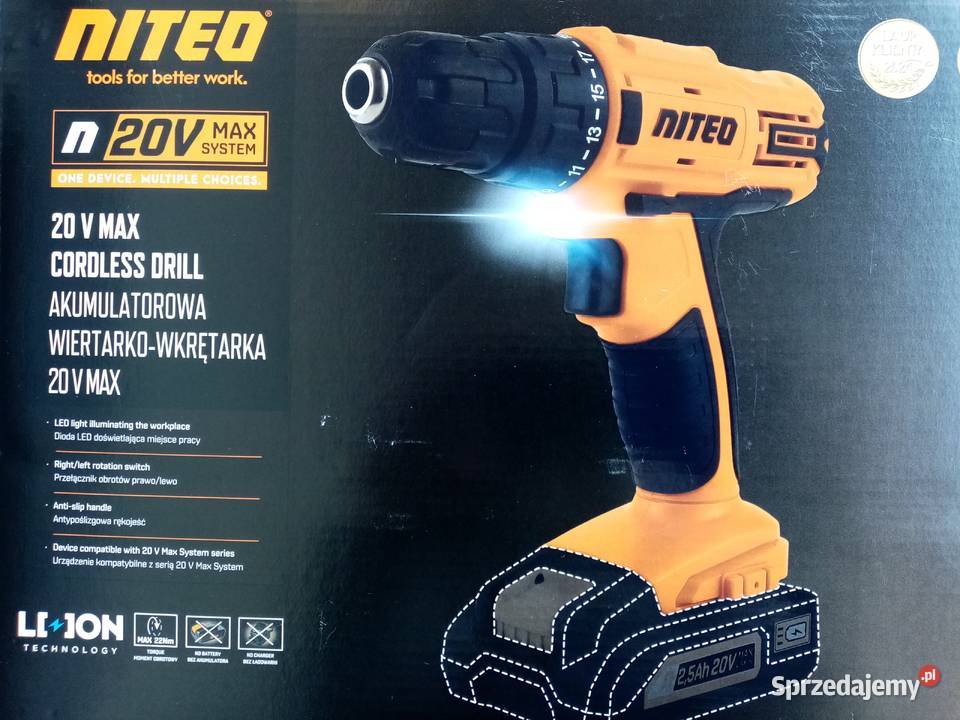 Wiertarko wkrętarka akumulatorowa Niteo 20V Nowa Wieliczka