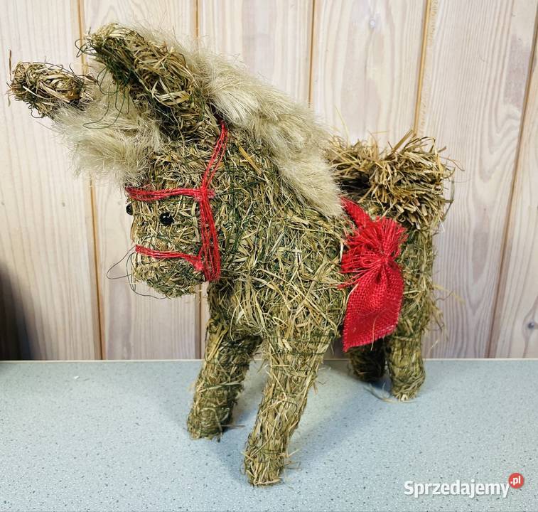 Słomiany konik ozdoba zabawka Vintage handmade Antyki, Sztuka, Kolekcje Rzeszów