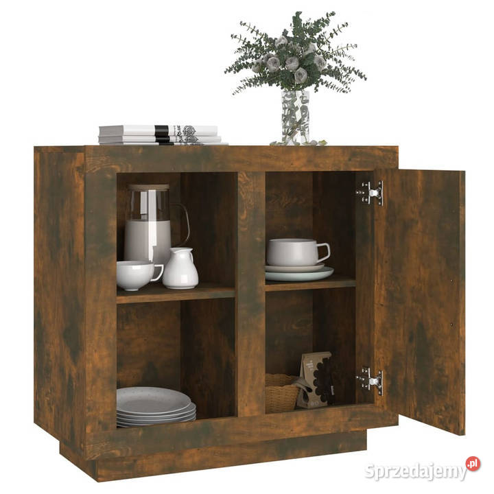 Szafka przydymiony dąb 80x40x75 WM817237 mazowieckie Warszawa
