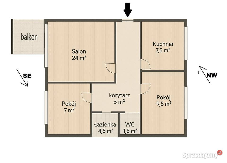 Sprzedam 62m2 komfortowe 3 pokoje miejsce Piastów