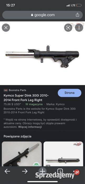 Kymco Super Dink 300I 20102014 Przednie goleń Poznań