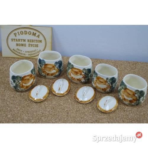 Komplet 5 ceramicznych pojemników kuchennych z