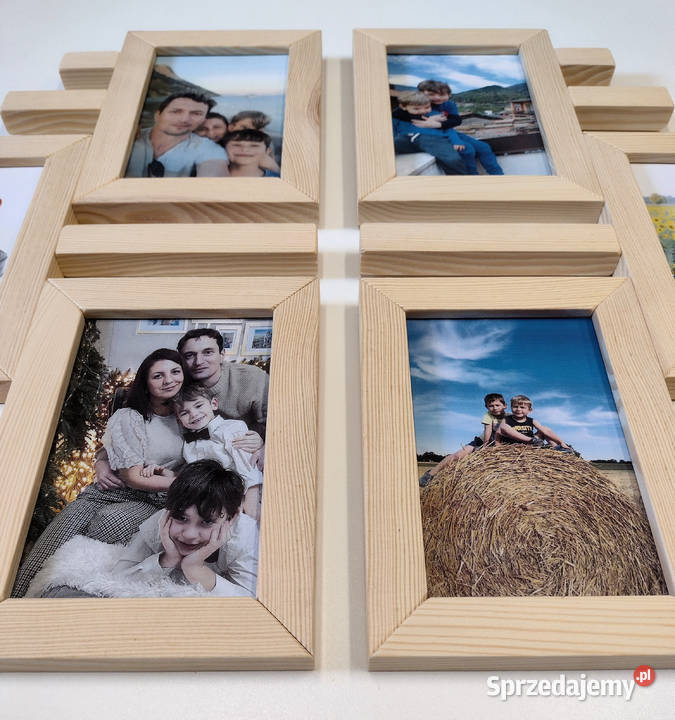 Drewniana Multirama Ramka Na 6 Zdjęć 10x15 Warszawa