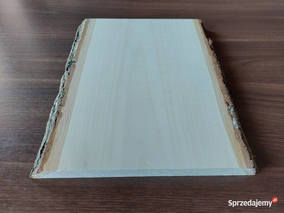 Deska lipowa z korą 30x175x25 rzeźba ikony Łódź sprzedam