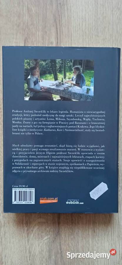 Słuch absolutny Andrzej Szczeklik Kraków sprzedam