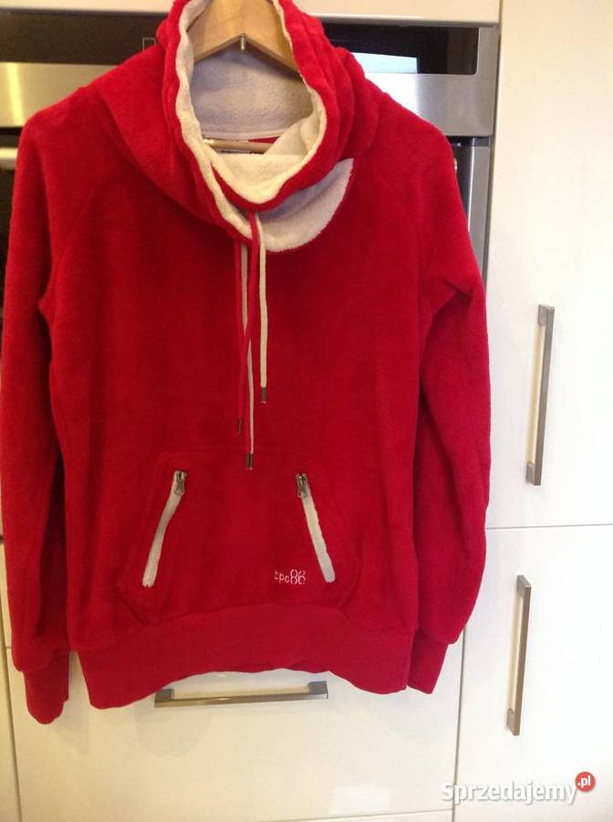 Gruba Bluza Welurowa Czerwona Damska bpc 86 Rozmiar 36(S) Nowa Sól