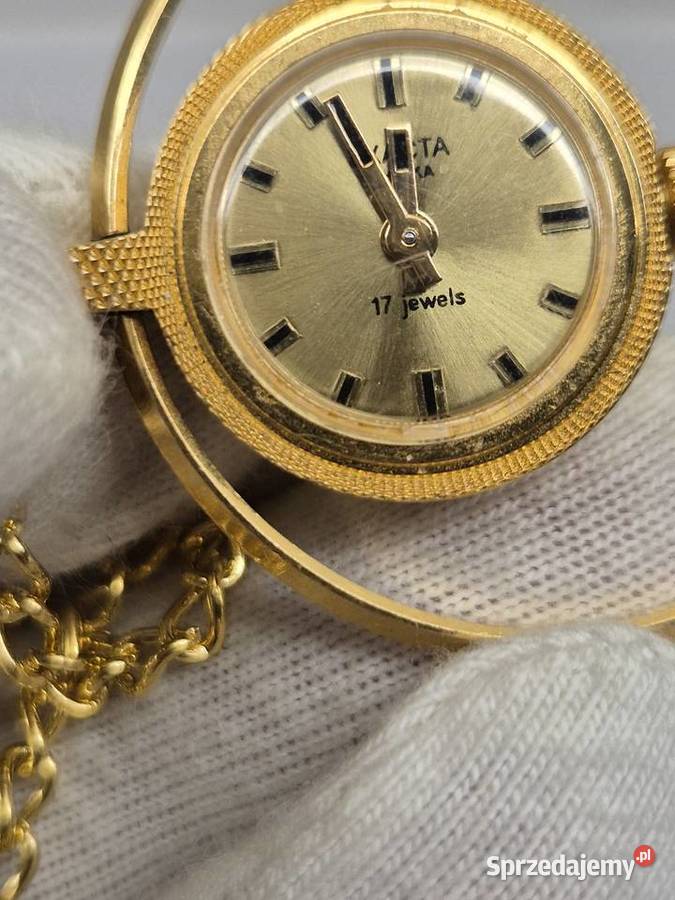 Damski zegarek naszyjnik Exacta Czajka Chorzów