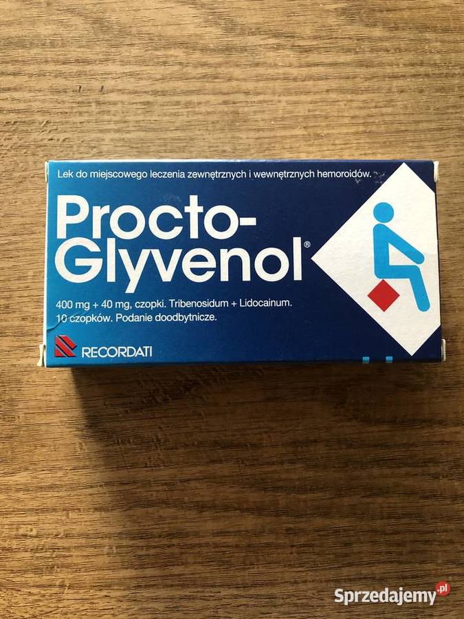 Procto-Glyvenol. Czopki do leczenia hemoroidów.