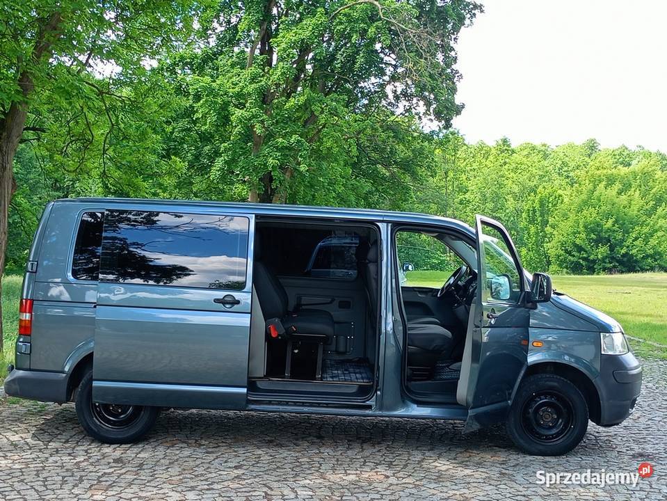 Ładny VW Transporter T5 25TDI LonG 6 Osobowy 2x mazowieckie Gostynin