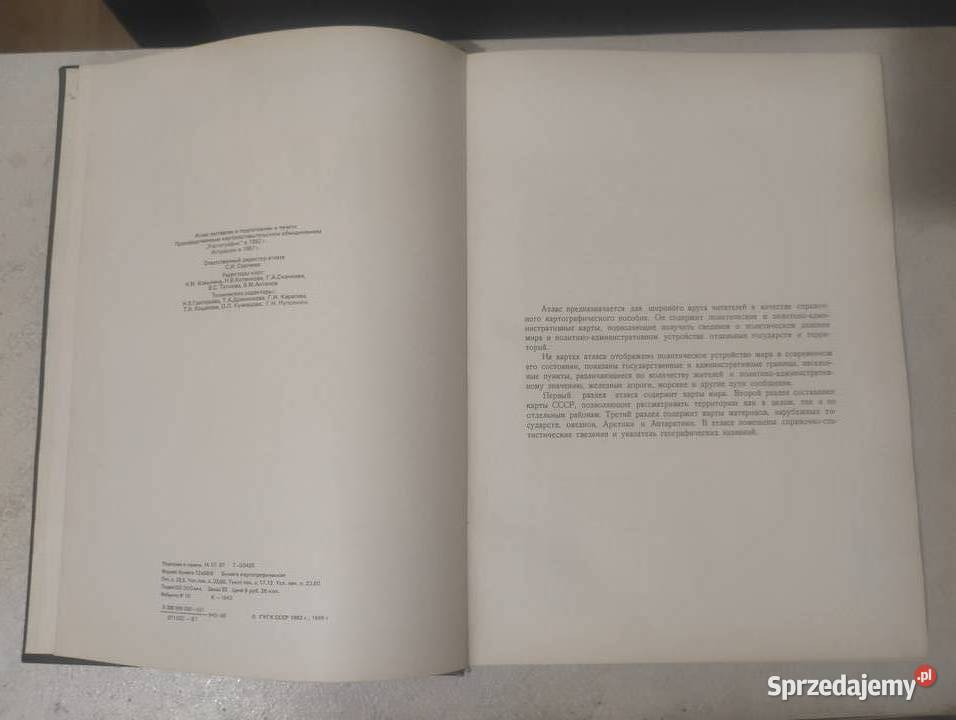Atlas MiraAtlas świata Moskwa 1988r sprzedam