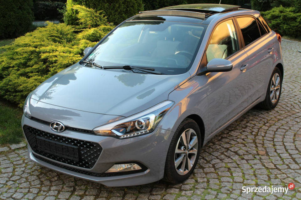 Hyundai i20 Benzyna Szyberdach Ledy Panorama czujnik parkowania Lubań