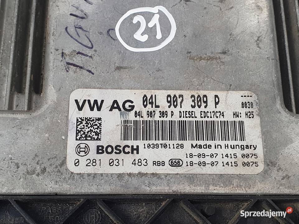 STEROWNIK SILNIKA VW Tiguan 20 TDI komputer Komputery Chełm sprzedam