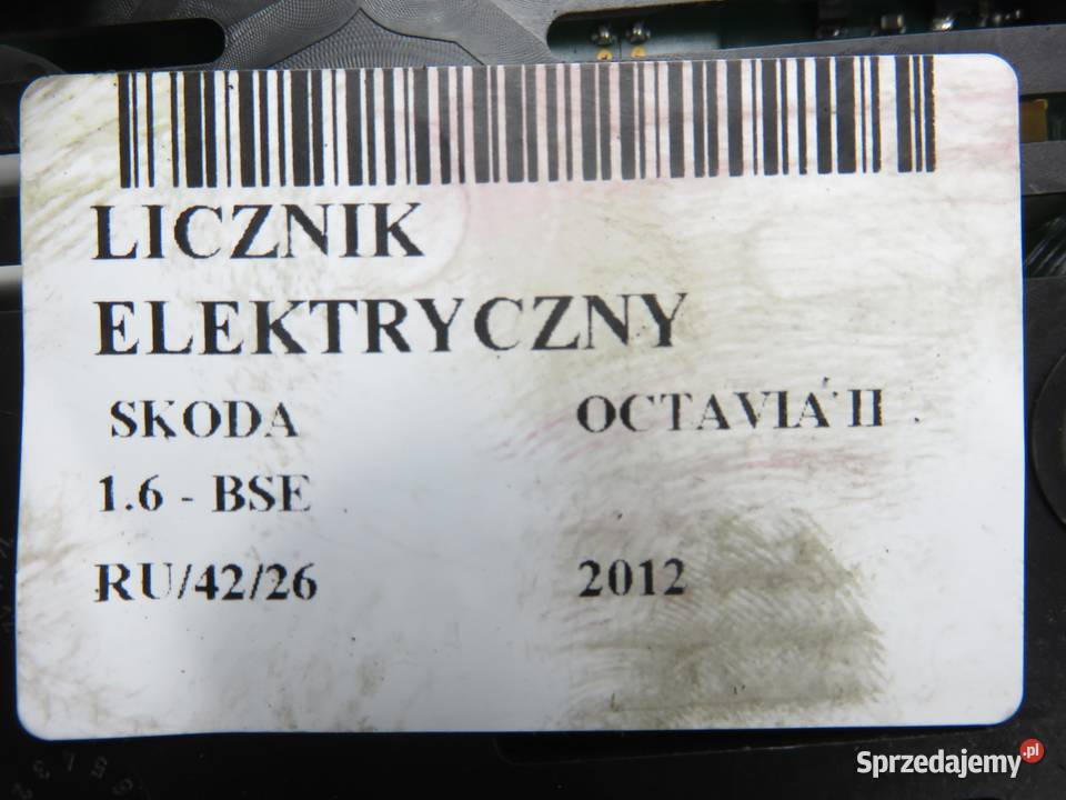 LICZNIK SKODA OCTAVIA II 16 BSE 1Z0920803Q Liczniki i zegary