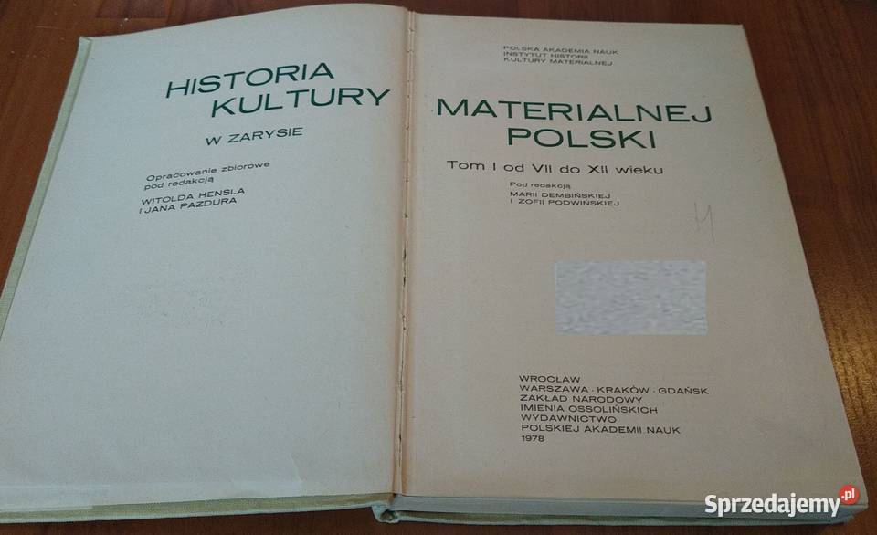 Historia kultury materialnej Polski 1 VII do XII pomorskie Gdańsk sprzedam