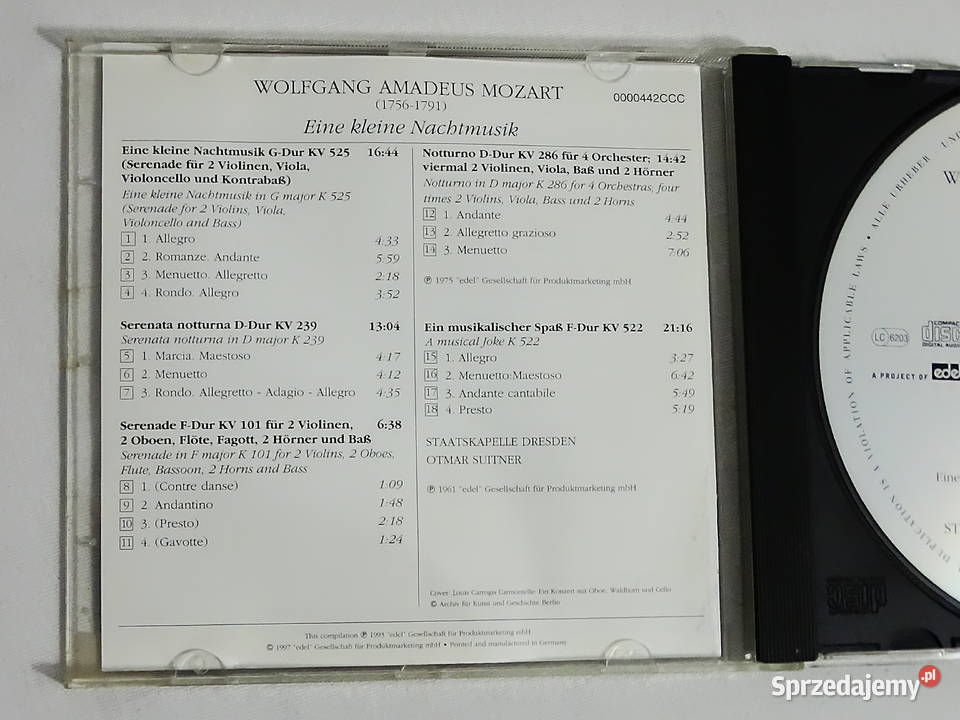 Album Mozart Eine kleine Nachtmusik Famous Biłgoraj