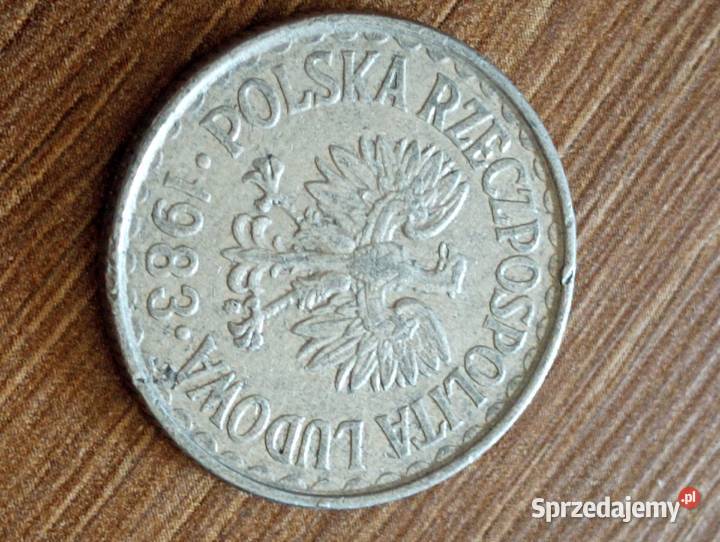 Sprzedam trzecie 1 zl 1983 r zzm nierowne ranty Numizmatyka Chełm