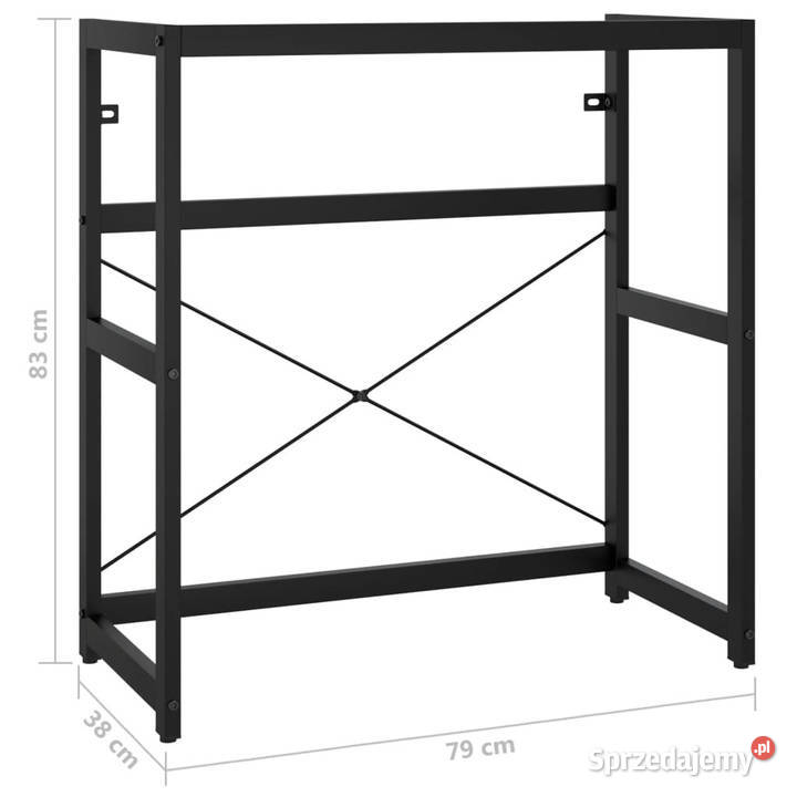 Stelaż pod umywalkę czarny 79x38x83 żelazny Warszawa