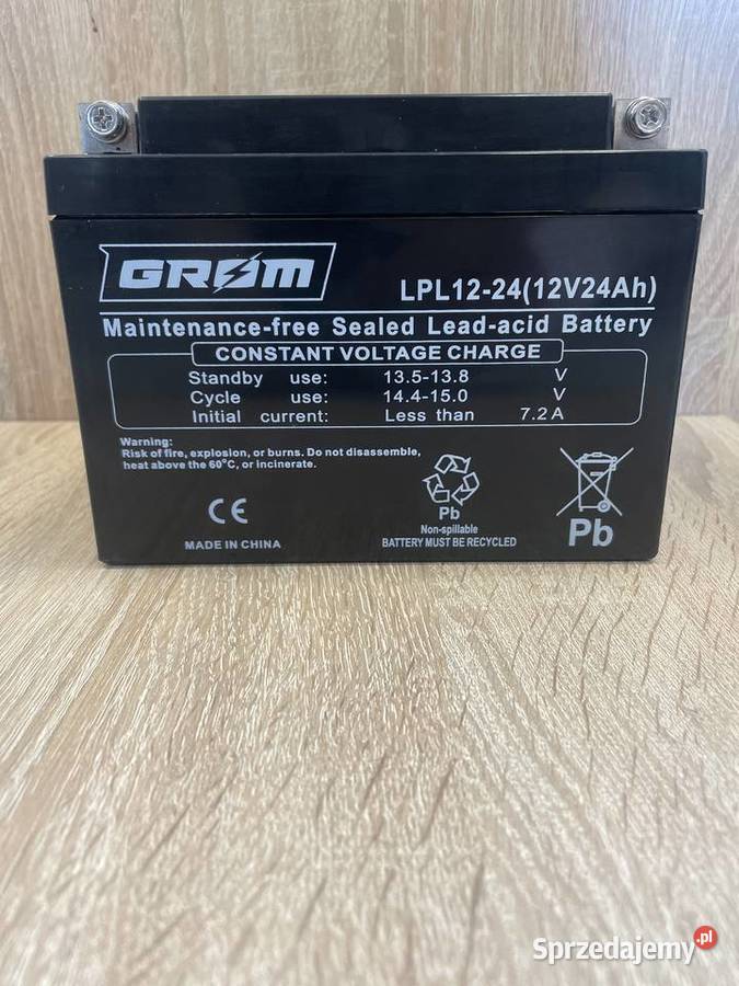 Akumulator GROM AGM 12V 24Ah PŁOCK CHOPINA 1 Układ elektryczny, zapłon Płock