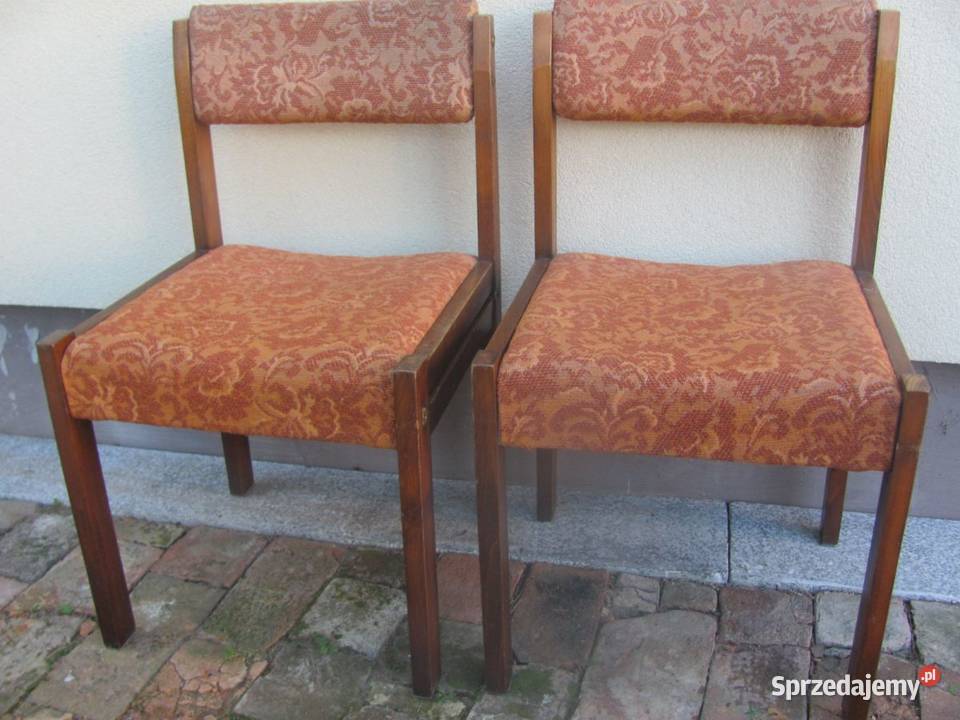 krzesła PRL vintage lite drewno stare do lubelskie Zamość