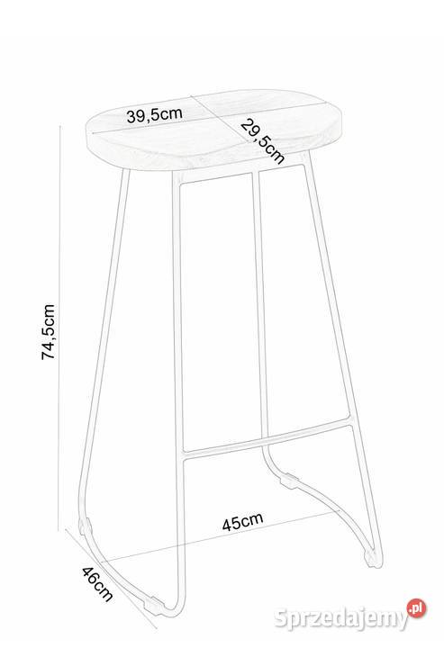Dwa hokery z drewnianym siedziskiem powystawowe Kuźnia Raciborska