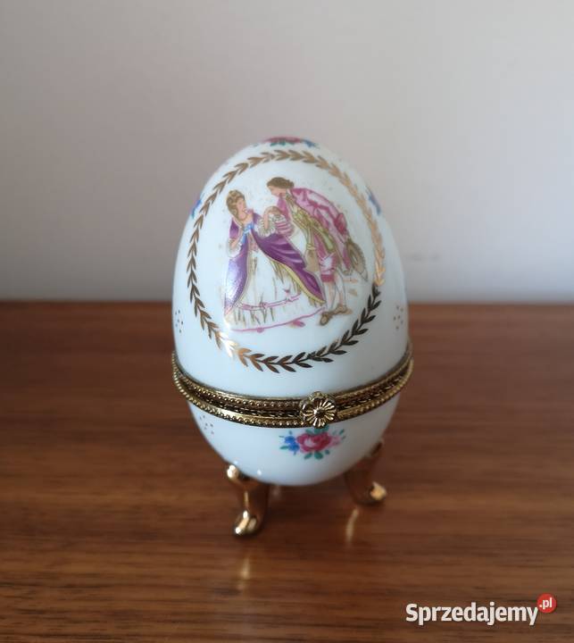 Jajko szkatułka porcelana vintage Toruń
