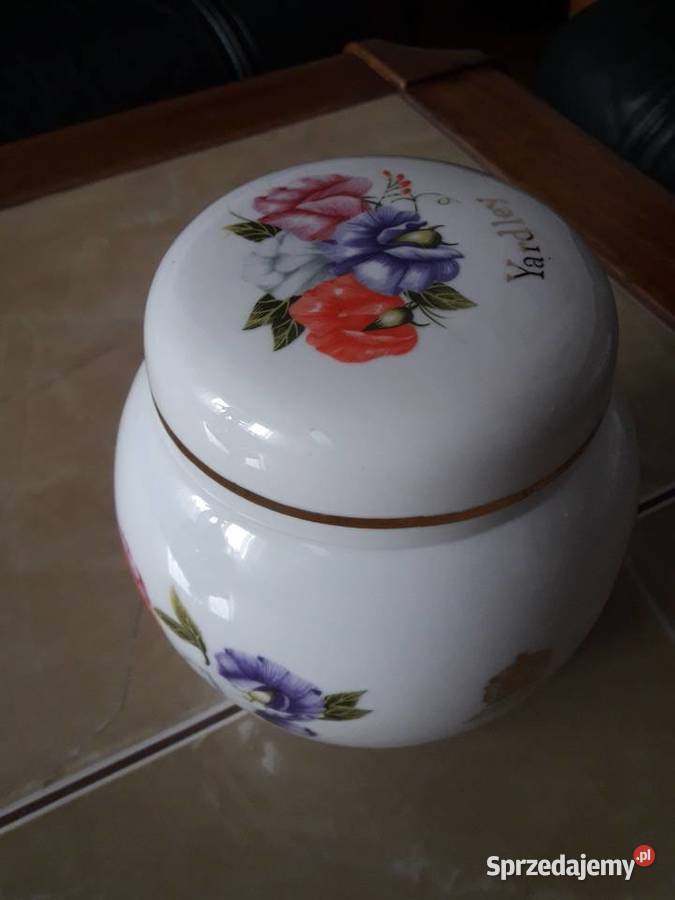 Waza reklamowa z królewskimi herbami lata 50 te Janów Lubelski