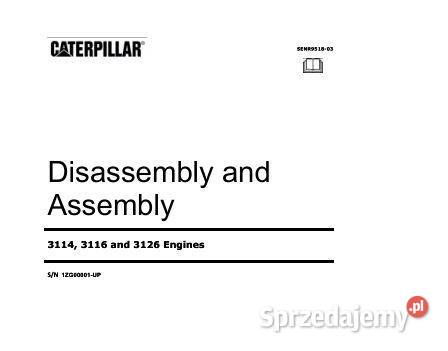 CAT 3114 3116 3126 silnik instrukcja serwisowa motoryzacja, transport Kielce