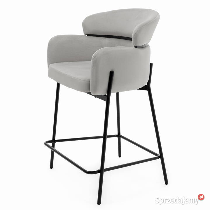 Hoker Tapicerowany Bolzano Jasnoszary Wysyłka