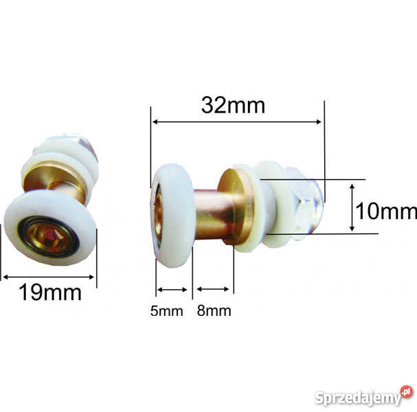 ROLKI NA MIMOŚRODZIE komplet 8 19 23 25 27 mm Akcesoria łazienkowe wielkopolskie Poznań