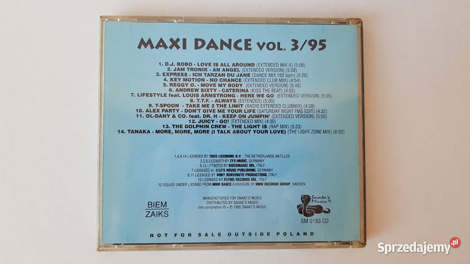 Maxi Dance vol 395 CD Snakes Music Dąbrowa Górnicza
