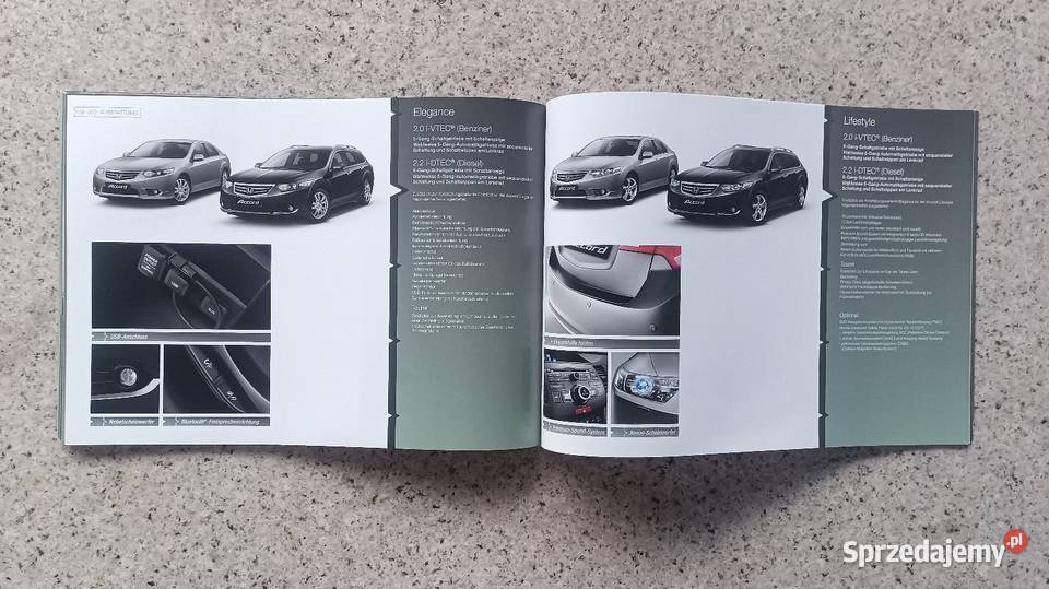HONDA Accord VIII CU12 Prospekt Poradniki, albumy i reportaże Bytom