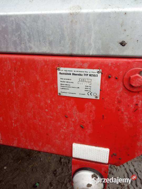Rozrzutnik obornika roltrans 6 ton tandem Łępin