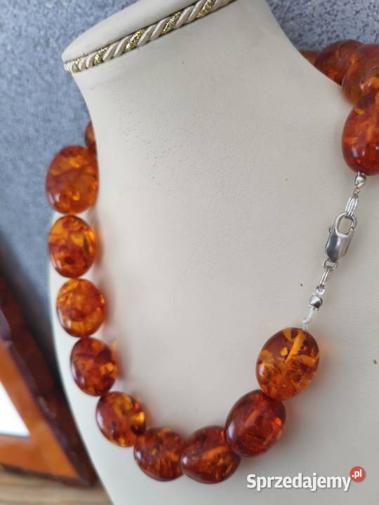 Naszyjnik Bursztyn Vintage oliwki